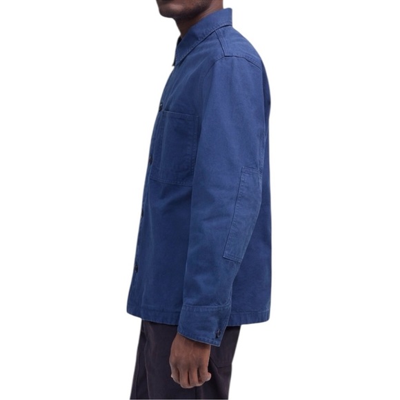 Madewell Overshirt in Garment-Dyed Canvas in Vintage French Blue - Picture 4 of 13